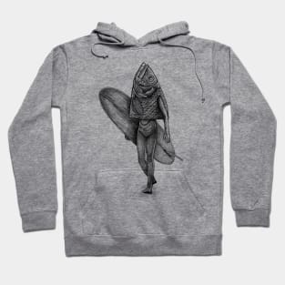 Fish head surfer Hoodie